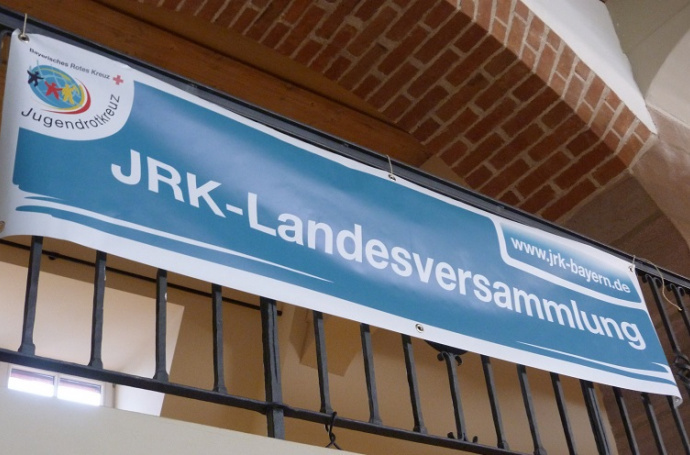 Banner der JRK-Landesversammlung